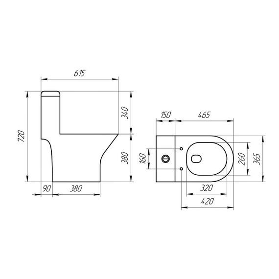 Унитаз-моноблок безободковый EvaGold EG050034 с тонкой крышкой микролифт фото 8