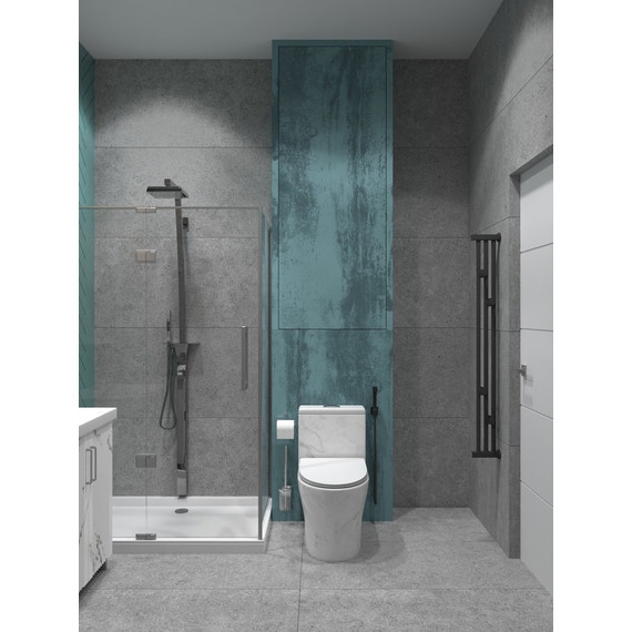 Унитаз-моноблок безободковый EvaGold EG060001 с тонкой крышкой микролифт, белый с декором - 3 Унитаз-моноблок безободковый EvaGold EG060001 с тонкой крышкой микролифт, белый с декором фото 3