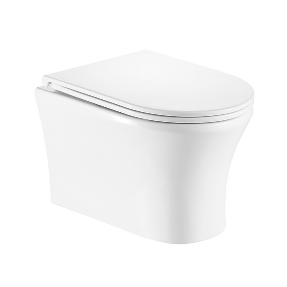 Унитаз подвесной безободковый EvaGold EG070002 с тонкой крышкой микролифт -  Унитаз подвесной безободковый EvaGold EG070002 с тонкой крышкой микролифт фото