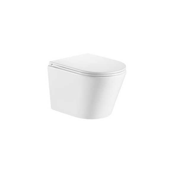 Унитаз подвесной безободковый EvaGold EG070005 с тонкой крышкой микролифт -  Унитаз подвесной безободковый EvaGold EG070005 с тонкой крышкой микролифт фото