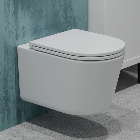 Унитаз подвесной безободковый EvaGold EG070007 с тонкой крышкой микролифт -  Унитаз подвесной безободковый EvaGold EG070007 с тонкой крышкой микролифт фото