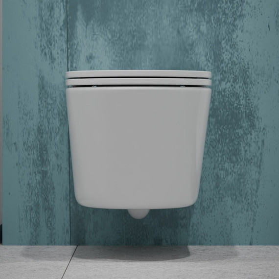 Унитаз подвесной безободковый EvaGold EG070007 с тонкой крышкой микролифт - 7 Унитаз подвесной безободковый EvaGold EG070007 с тонкой крышкой микролифт фото 7