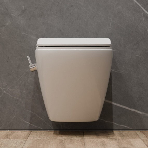 Унитаз-биде подвесной безободковый EvaGold EG070012 с тонкой крышкой микролифт - 8 Унитаз-биде подвесной безободковый EvaGold EG070012 с тонкой крышкой микролифт фото 8