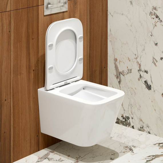 Унитаз подвесной безободковый EvaGold EG070013 с тонкой крышкой микролифт - 3 Унитаз подвесной безободковый EvaGold EG070013 с тонкой крышкой микролифт фото 3