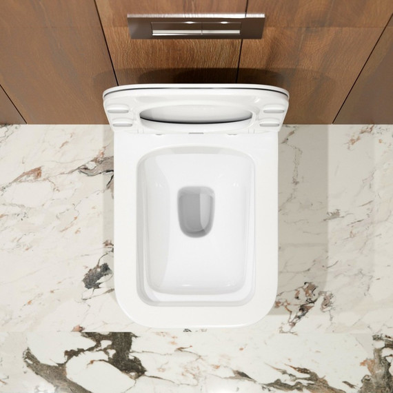 Унитаз подвесной безободковый EvaGold EG070013 с тонкой крышкой микролифт - 4 Унитаз подвесной безободковый EvaGold EG070013 с тонкой крышкой микролифт фото 4