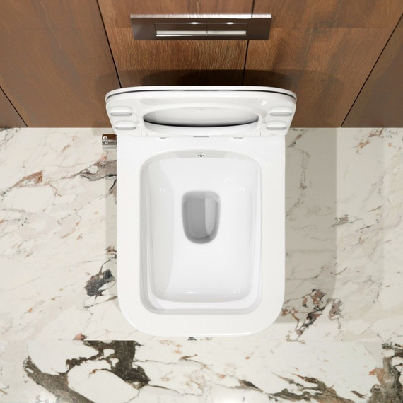 Унитаз-биде подвесной безободковый EvaGold EG070016 с тонкой крышкой микролифт - 3 Унитаз-биде подвесной безободковый EvaGold EG070016 с тонкой крышкой микролифт фото 3