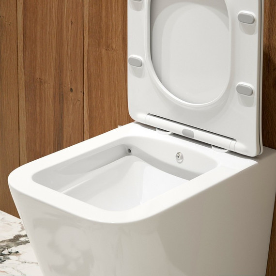 Унитаз-биде подвесной безободковый EvaGold EG070016 с тонкой крышкой микролифт - 5 Унитаз-биде подвесной безободковый EvaGold EG070016 с тонкой крышкой микролифт фото 5