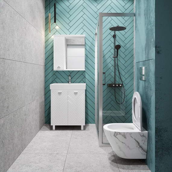 Унитаз подвесной безободковый EvaGold EG070017 с тонкой крышкой микролифт, белый мрамор - 6 Унитаз подвесной безободковый EvaGold EG070017 с тонкой крышкой микролифт, белый мрамор фото 6