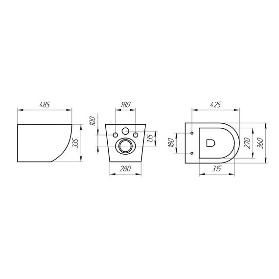 Унитаз подвесной безободковый EvaGold EG070017 с тонкой крышкой микролифт, белый мрамор - 8 Унитаз подвесной безободковый EvaGold EG070017 с тонкой крышкой микролифт, белый мрамор фото 8
