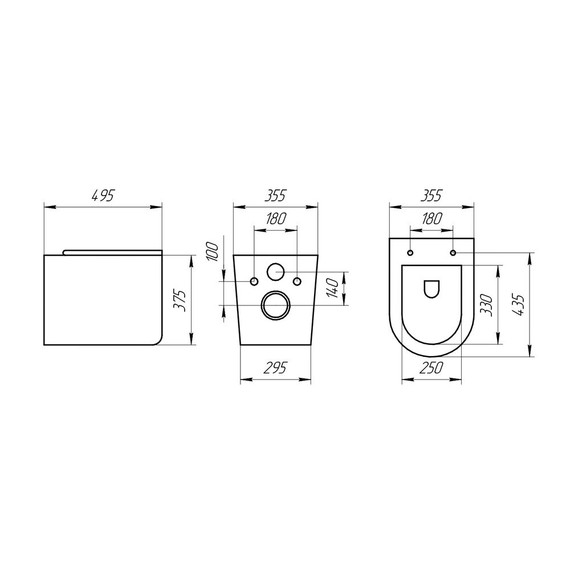 Унитаз подвесной безободковый EvaGold EG070043 с тонкой крышкой микролифт - 8 Унитаз подвесной безободковый EvaGold EG070043 с тонкой крышкой микролифт фото 8