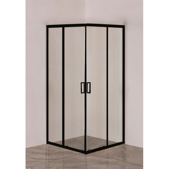 Душевое ограждение EvaGold 90х90 см EG220030, чёрный/прозрачное фото 2