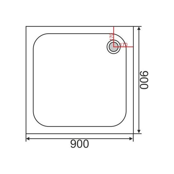 Поддон акриловый EvaGold 90х90 см EG230002 - 2 Поддон акриловый EvaGold 90х90 см EG230002 фото 2