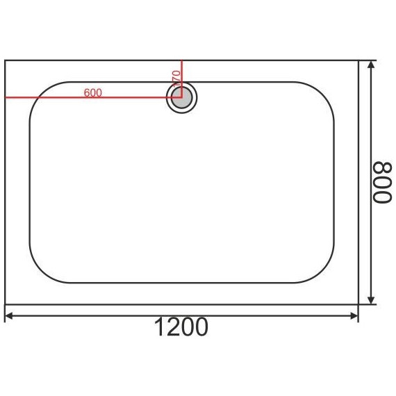 Поддон акриловый EvaGold 120х80 см EG230003 - 2 Поддон акриловый EvaGold 120х80 см EG230003 фото 2