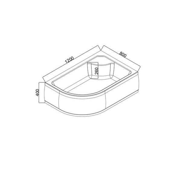 Поддон акриловый EvaGold 120х80 см EG230019 R - 2 Поддон акриловый EvaGold 120х80 см EG230019 R фото 2