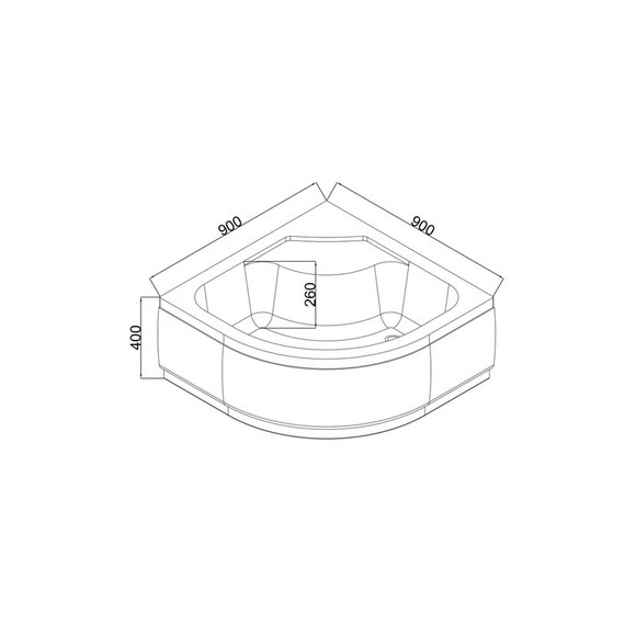 Поддон акриловый EvaGold 90х90 см EG230021 - 2 Поддон акриловый EvaGold 90х90 см EG230021 фото 2