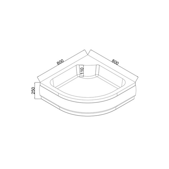 Поддон акриловый EvaGold 80х80 см EG230025 - 2 Поддон акриловый EvaGold 80х80 см EG230025 фото 2