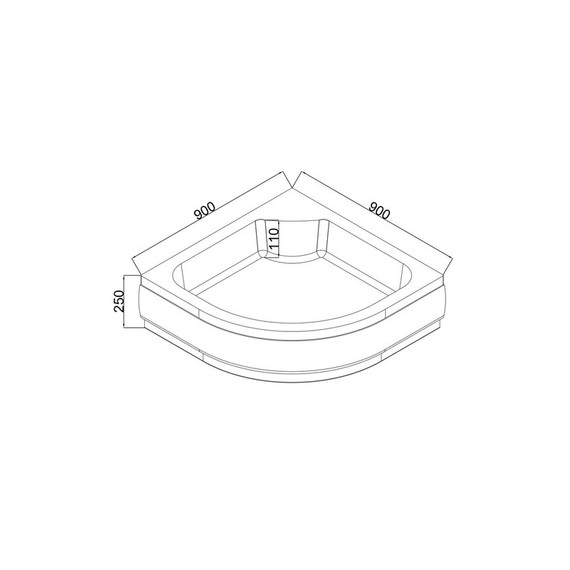 Поддон акриловый EvaGold 90х90 см EG230026 - 2 Поддон акриловый EvaGold 90х90 см EG230026 фото 2