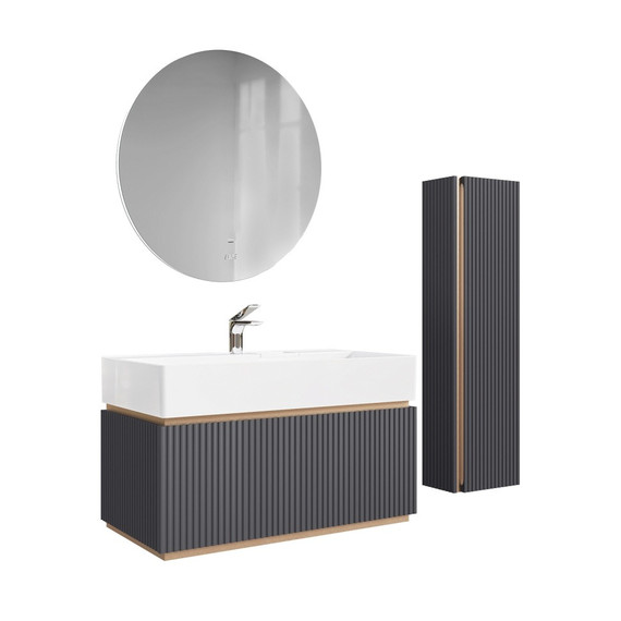 Пенал подвесной Jorno Filoro 33 см Fil.04.120PAJR, антрацит фото 6