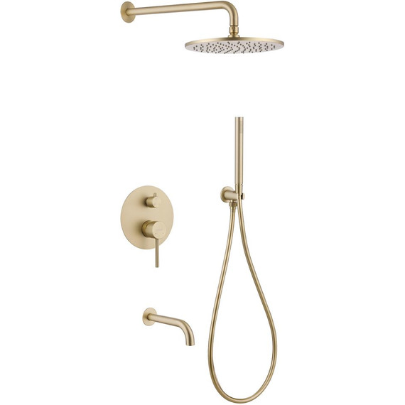 Душевая система для ванны Abber Wasser Kreis AF8117G, золото матовый фото 