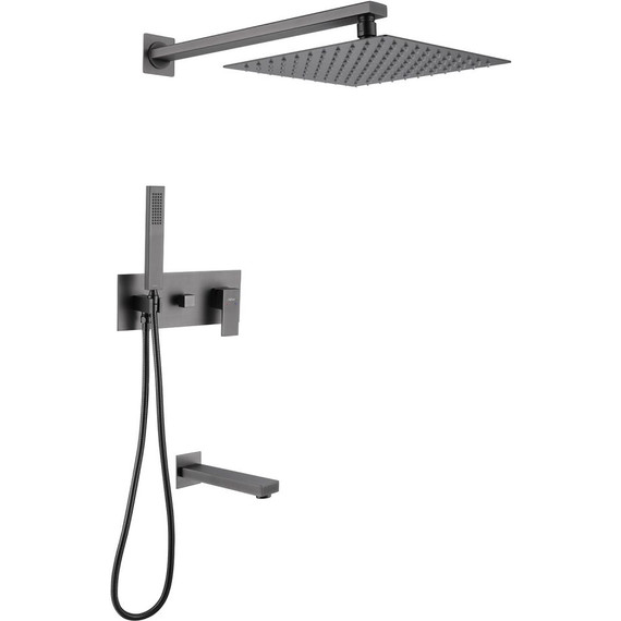 Душевая система для ванны Abber Daheim AF8217NG, никель -  Душевая система для ванны Abber Daheim AF8217NG, никель фото