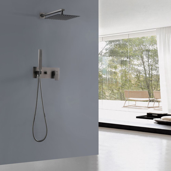 Душевая система для душа Abber Daheim AF8218NG, никель фото 2