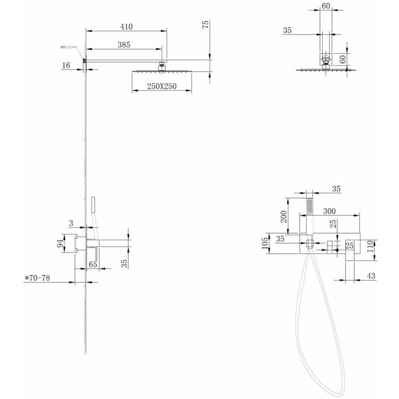 Душевая система для душа Abber Daheim AF8218NG, никель фото 3