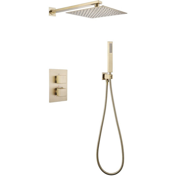 Душевая система для душа с термостатом Abber Daheim AF8251G, золото матовый фото 
