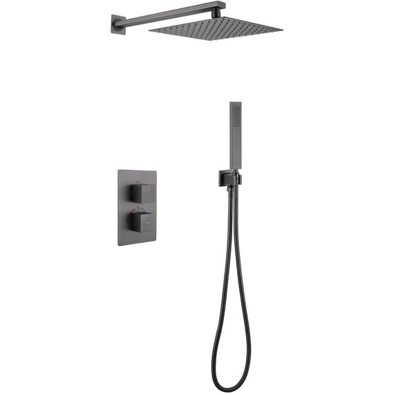 Душевая система для душа с термостатом Abber Daheim AF8251NG, никель фото 