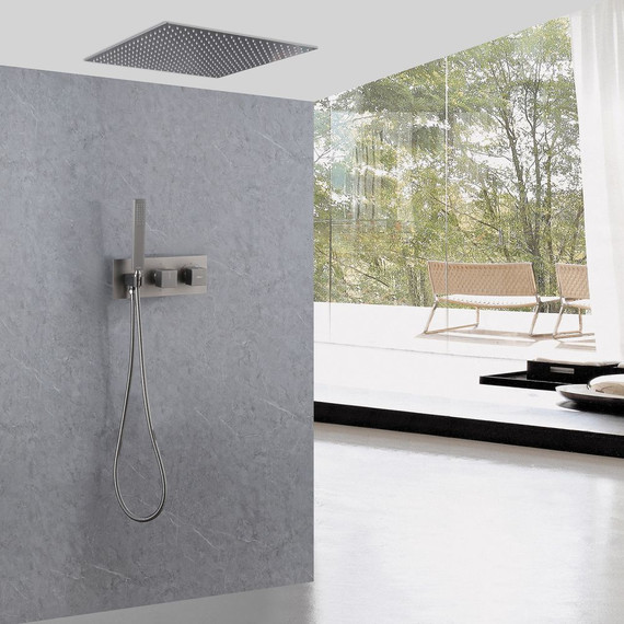 Душевая система для душа с термостатом Abber Daheim AF8255NG, никель фото 2