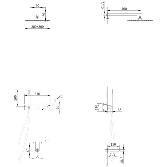 Душевая система для ванны Abber Rund AF8717B, черный матовый фото 3
