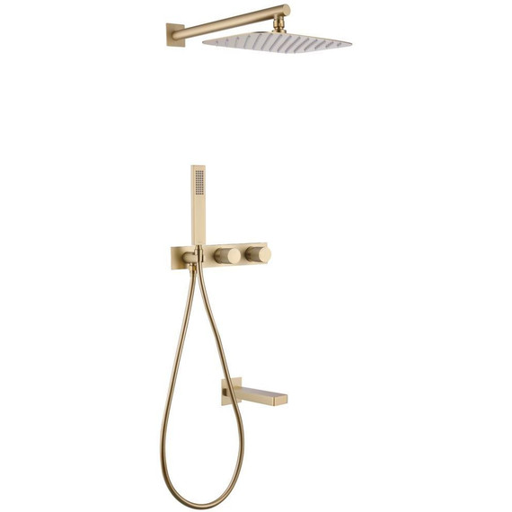 Душевая система для ванны Abber Rund AF8717G, золото матовый фото 