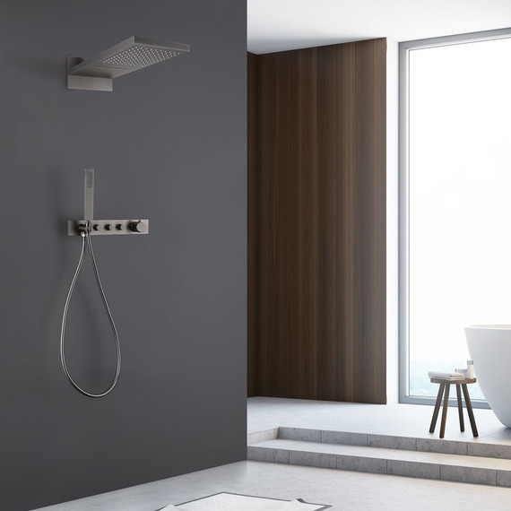 Душевая система для душа с термостатом Abber Rund AF8752NG, никель фото 2