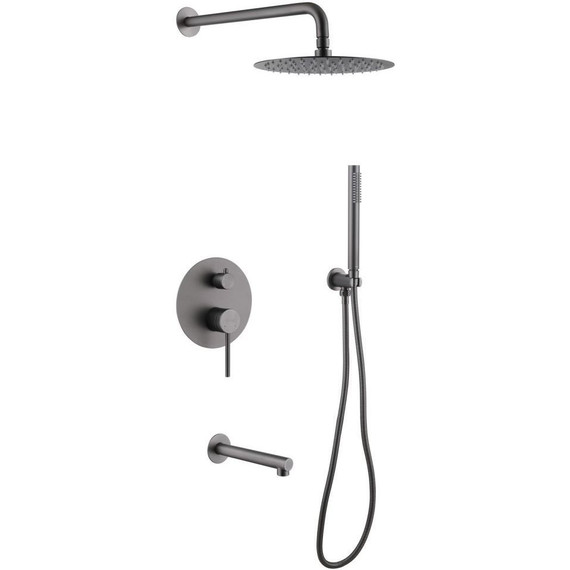 Душевая система для ванны Abber Emotion AF8817NG, никель фото 