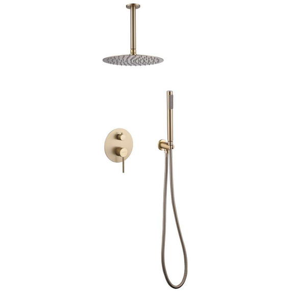 Душевая система для душа Abber Emotion AF8821G, золото матовый фото 