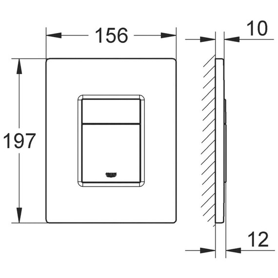 Инсталляция с подвесным унитазом комплект: Grohe Solido 38811KF0 с подвесным безободковым унитазом Azario Grado AZ-0046-UQ3 сиденье микролифт, крепление, кнопка смыва чёрная матовая (Система смыва Торнадо) фото 17