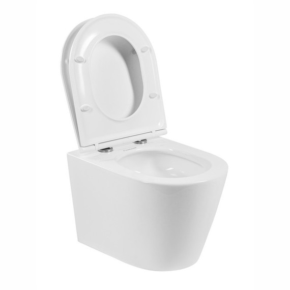 Унитаз подвесной безободковый EvaGold EG070011 с тонкой крышкой микролифт - 3 Унитаз подвесной безободковый EvaGold EG070011 с тонкой крышкой микролифт фото 3