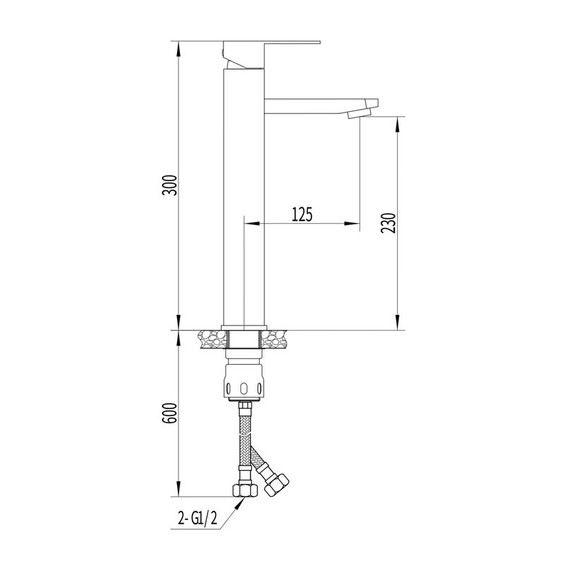 Смеситель для раковины высокий EvaGold Richard EG400046, чёрный - 7 Смеситель для раковины высокий EvaGold Richard EG400046, чёрный фото 7