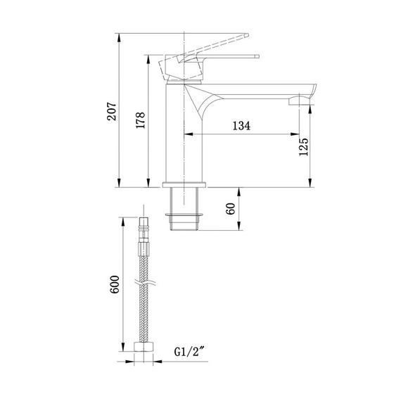 Смеситель для раковины EvaGold Sky EG400077 - 8 Смеситель для раковины EvaGold Sky EG400077 фото 8