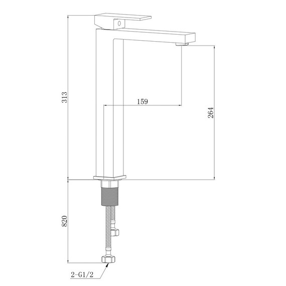 Смеситель для раковины высокий EvaGold Tai EG400085 - 7 Смеситель для раковины высокий EvaGold Tai EG400085 фото 7