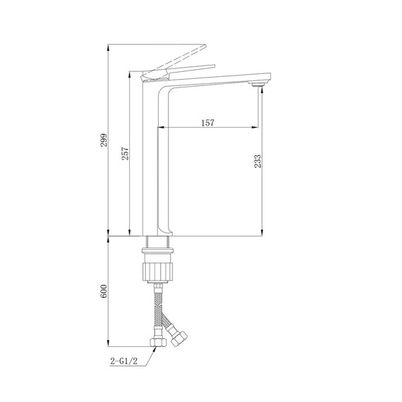 Смеситель для раковины высокий EvaGold Vesta EG400087, оружейная сталь - 7 Смеситель для раковины высокий EvaGold Vesta EG400087, оружейная сталь фото 7