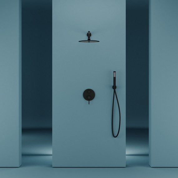 Душевая система для душа Sancos Select SC3003MB, чёрный матовый фото 