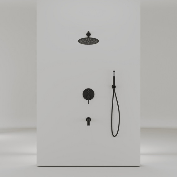 Душевая система для душа Sancos Select SC3004MB, чёрный матовый фото 