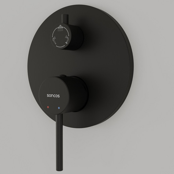Душевая система для душа Sancos Select SC3004MB, чёрный матовый фото 7