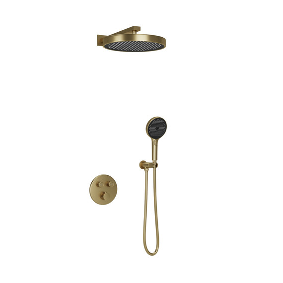Душевая система для душа с термостатом Sancos Space SC3006BG, брашированные золото фото 2