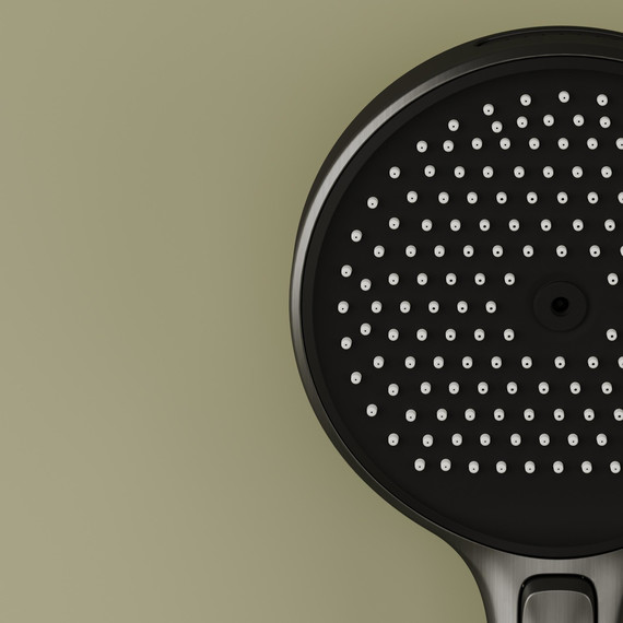 Душевая система для душа с термостатом Sancos Space SC3006GMG, вороненая сталь фото 5