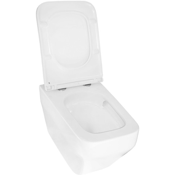 Унитаз подвесной безободковый Azario Moneo AZ-0062 UQ1 с тонкой крышкой микролифт (Система смыва торнадо) - 4 Унитаз подвесной безободковый Azario Moneo AZ-0062 UQ1 с тонкой крышкой микролифт (Система смыва торнадо) фото 4