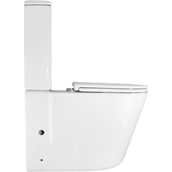 Унитаз-компакт безободковый Azario Lander AZ-1299A с тонкой крышкой микролифт - 12 Унитаз-компакт безободковый Azario Lander AZ-1299A с тонкой крышкой микролифт фото 12