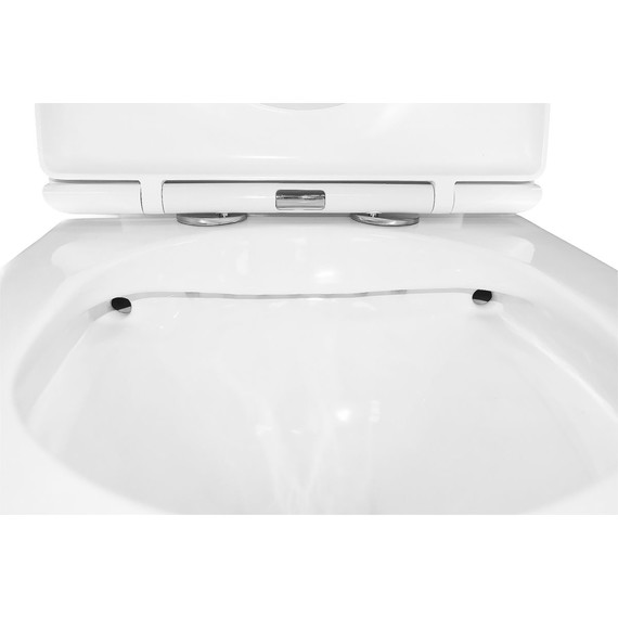 Унитаз-компакт безободковый Azario Lander AZ-1299A с тонкой крышкой микролифт - 7 Унитаз-компакт безободковый Azario Lander AZ-1299A с тонкой крышкой микролифт фото 7