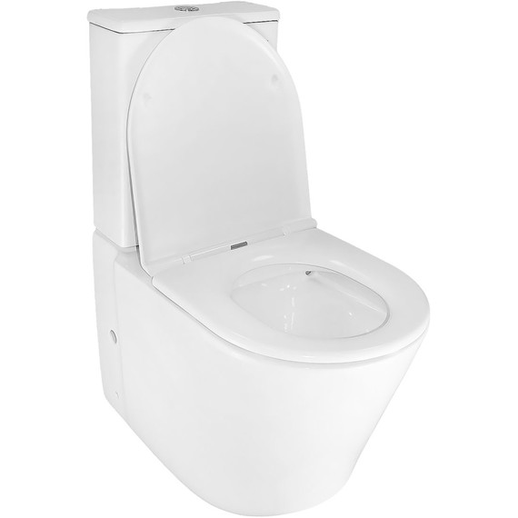 Унитаз-компакт безободковый Azario Lander AZ-1299A с тонкой крышкой микролифт - 8 Унитаз-компакт безободковый Azario Lander AZ-1299A с тонкой крышкой микролифт фото 8