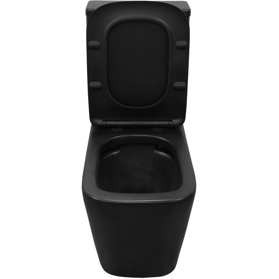 Унитаз-компакт безободковый Azario Black King AZ-8303-D с тонкой крышкой микролифт, чёрный матовый - 12 Унитаз-компакт безободковый Azario Black King AZ-8303-D с тонкой крышкой микролифт, чёрный матовый фото 12